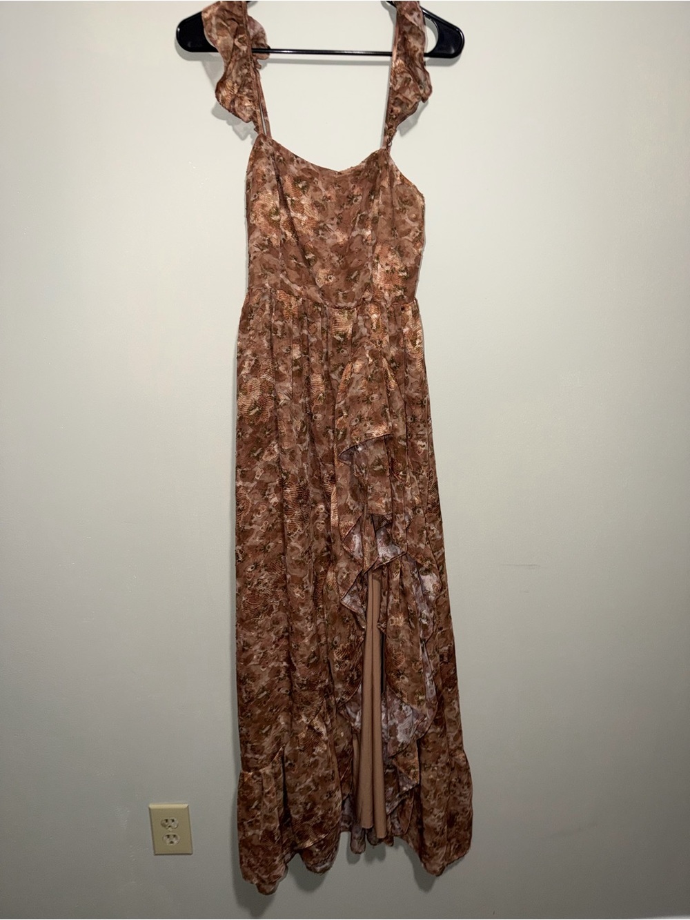 Storia Floral Ruffle Maxi Dress Women’s Small Boho Cottagecore